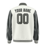 Custom White Dark Grey Jacket