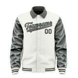 Custom White Dark Grey Jacket