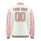 Custom White Light Pink Jacket