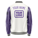 Custom White Light Purple Jacket JA181823181717232317