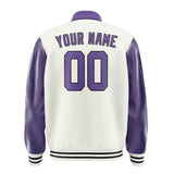 Custom White Light Purple Jacket