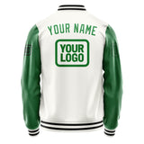 Custom White Emerald Green Jacket JA181824181717242417