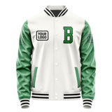 Custom White Emerald Green Jacket JA181824181717242417