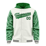 Custom White Emerald Green Jacket
