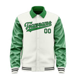 Custom White Emerald Green Jacket