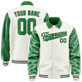 Custom White Emerald Green Jacket
