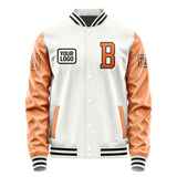 Custom White Orange Jacket JA181828181717282817