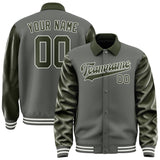Custom Dark Grey Olive Jacket