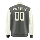 Custom Dark Grey Cream Jacket