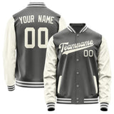 Custom Dark Grey Cream Jacket