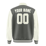Custom Dark Grey Cream Jacket