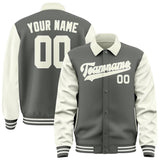 Custom Dark Grey Cream Jacket