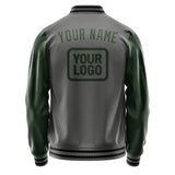 Custom Dark Grey Dark Green Jacket JA202006201717060617