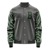 Custom Dark Grey Dark Green Jacket JA202006201717060617