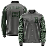 Custom Dark Grey Dark Green Jacket