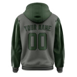 Custom Dark Grey Dark Green Jacket