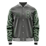 Custom Dark Grey Dark Green Jacket JA202006201818060618