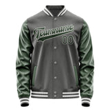 Custom Dark Grey Dark Green Jacket JA2020062018B31806