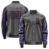 Custom Dark Grey Purple Jacket