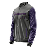 Custom Dark Grey Purple Jacket JA2020072017B21707