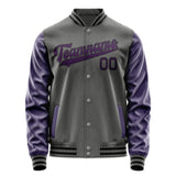 Custom Dark Grey Purple Jacket JA2020072017B31707