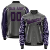 Custom Dark Grey Purple Jacket