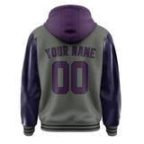 Custom Dark Grey Purple Jacket