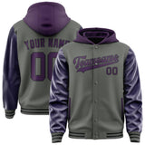 Custom Dark Grey Purple Jacket