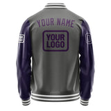 Custom Dark Grey Purple Jacket JA202007201818070718