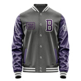 Custom Dark Grey Purple Jacket JA202007201818070718