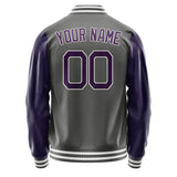 Custom Dark Grey Purple Jacket JA2020072018B21807