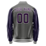 Custom Dark Grey Purple Jacket JA2020072018B31807