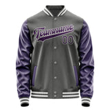 Custom Dark Grey Purple Jacket JA2020072018B31807