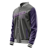 Custom Dark Grey Purple Jacket JA2020072018B31807