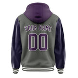 Custom Dark Grey Purple Jacket