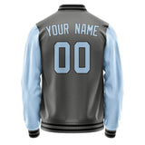 Custom Dark Grey Light Blue Jacket JA2020082017B31708