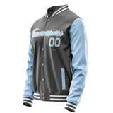 Custom Dark Grey Light Blue Jacket JA2020082018B21808