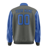 Custom Dark Grey Sky Blue Jacket