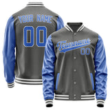 Custom Dark Grey Sky Blue Jacket