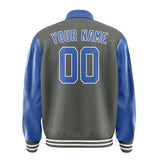 Custom Dark Grey Sky Blue Jacket