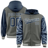 Custom Dark Grey Blue Jacket