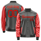 Custom Dark Grey Orange Red Jacket