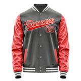 Custom Dark Grey Orange Red Jacket JA2020122018B31812