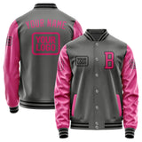 Custom Dark Grey Pink Jacket