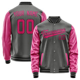 Custom Dark Grey Pink Jacket