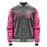 Custom Dark Grey Pink Jacket JA202013201818131318