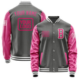 Custom Dark Grey Pink Jacket JA202013201818131318