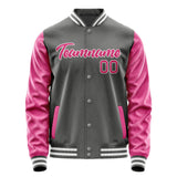 Custom Dark Grey Pink Jacket JA2020132018B21813