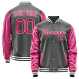 Custom Dark Grey Pink Jacket