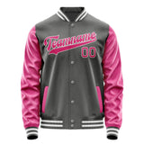 Custom Dark Grey Pink Jacket JA2020132018B31813